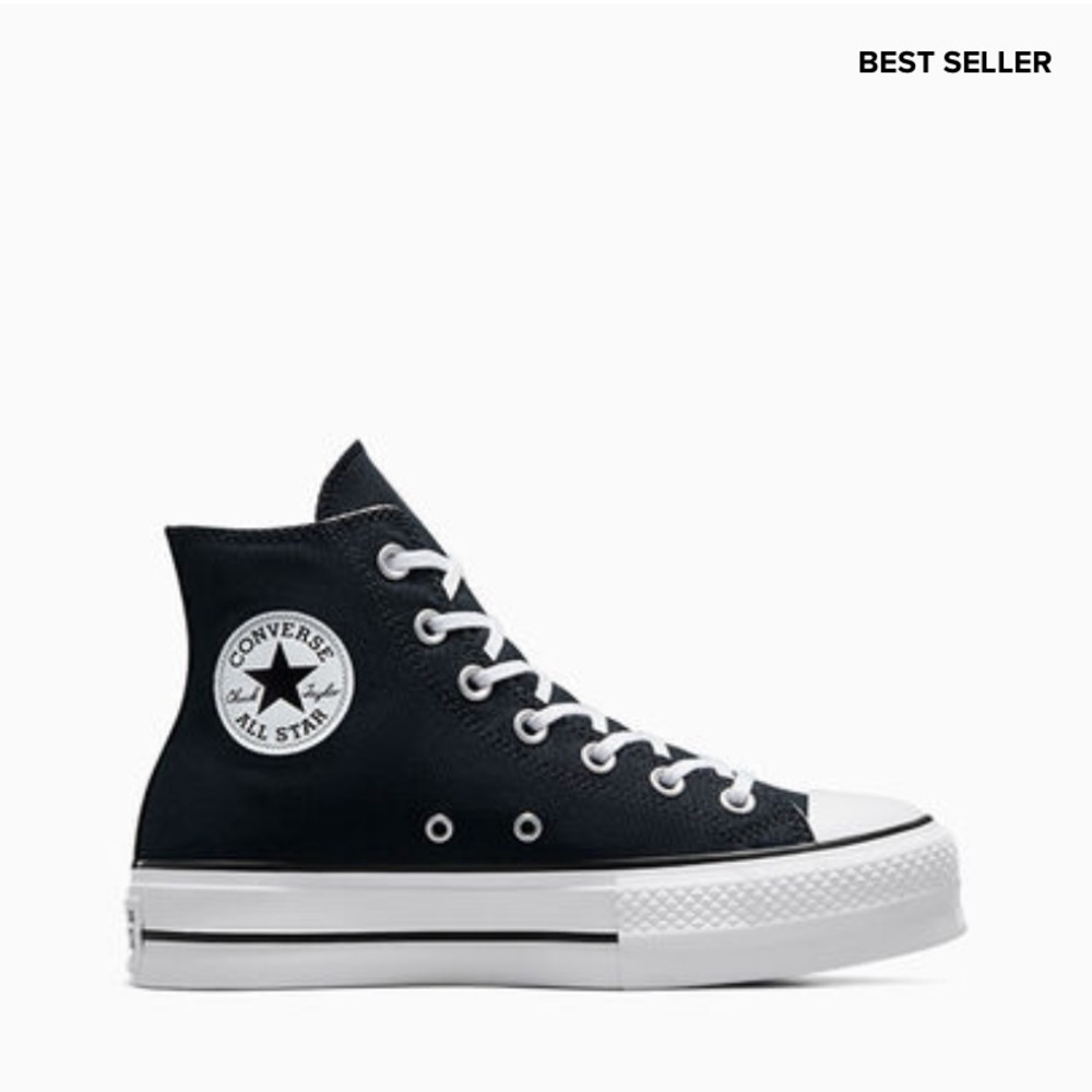 Converse black platform